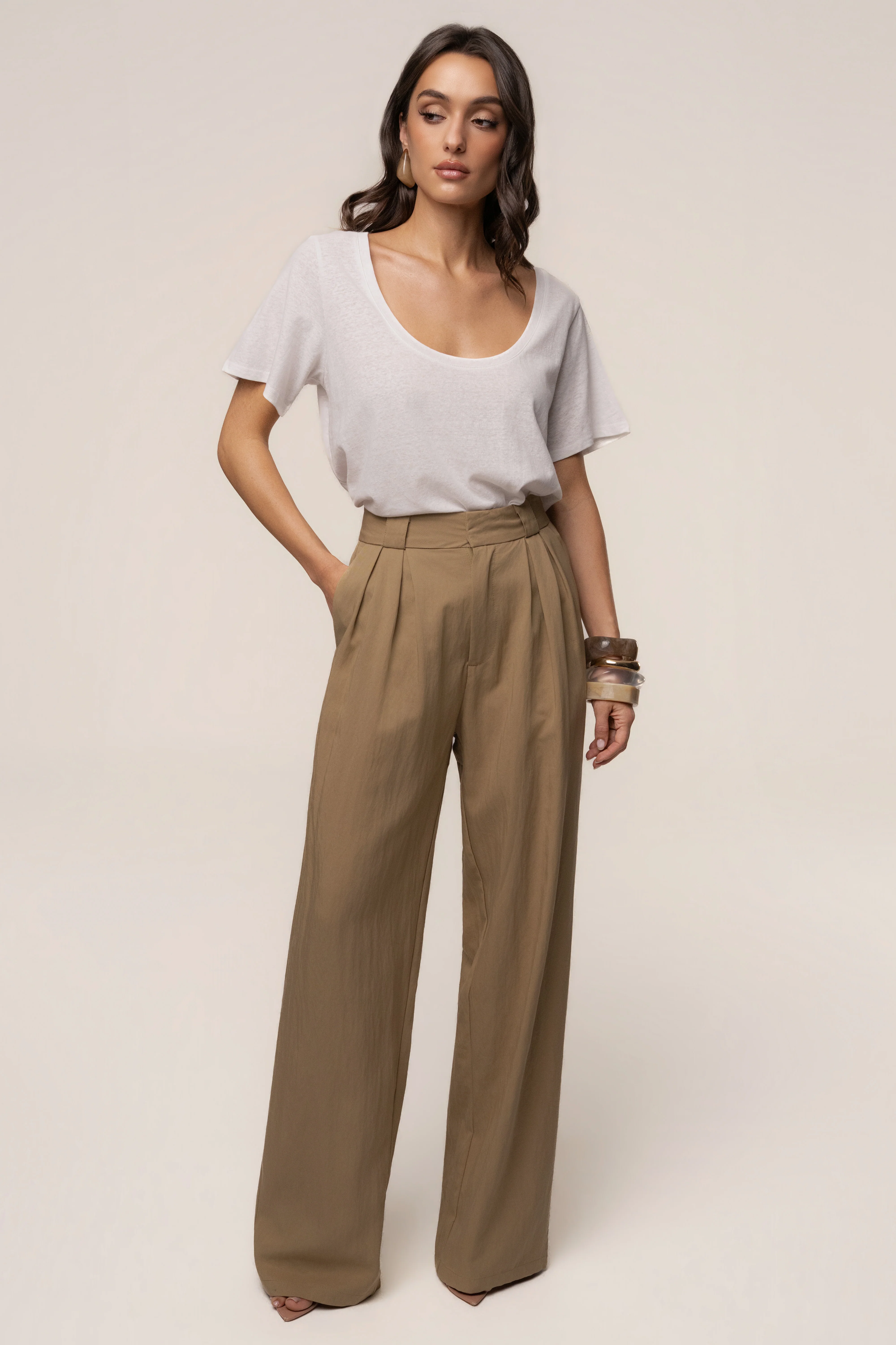 White At Ease Scoop Top
