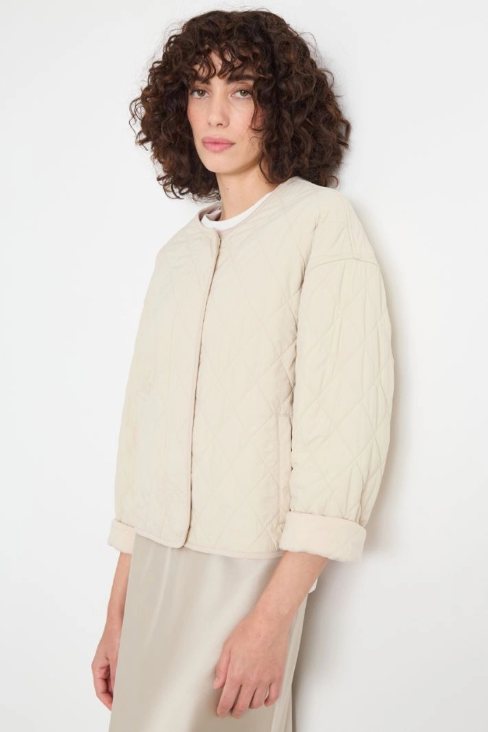 Quilted jacket - BEIGE
