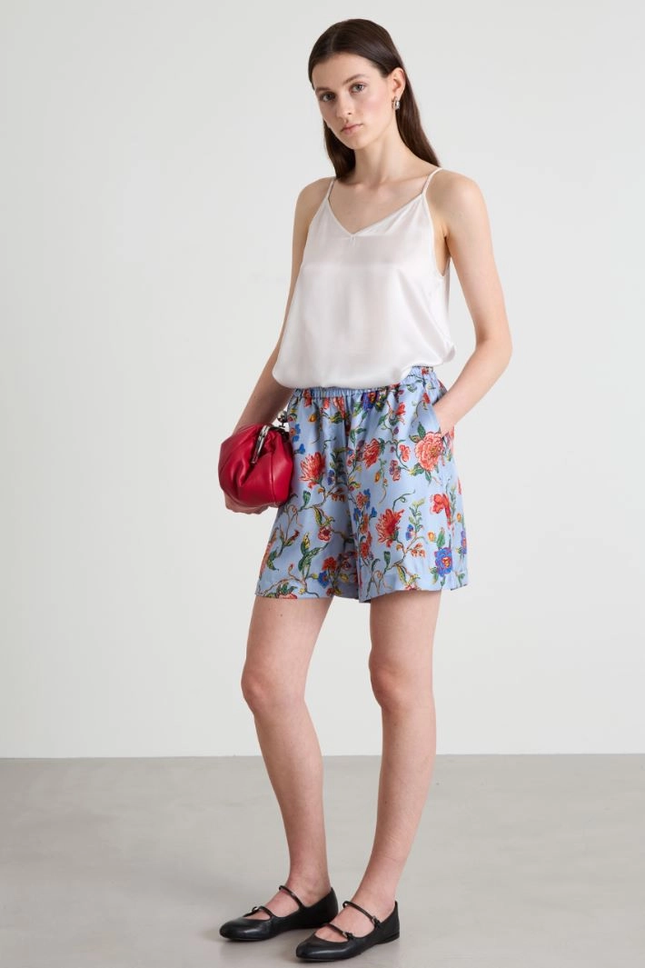 Lingerie satin top - WHITE