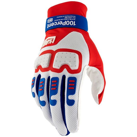 Gants cross 100% LANGDALE 2025 - Rouge / BlancRef : CE1418