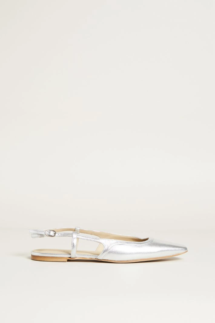 Low slingbacks - SILVER