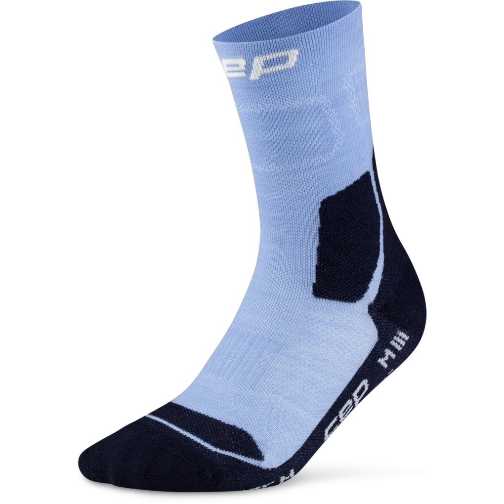 CEP Hiking Light Cushion Mid Cut Compression Socks Men - light blue/dark blue