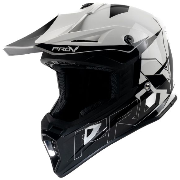 Casque cross Prov SKUD DALLAS 2026 - Blanc / NoirRef : POV0002