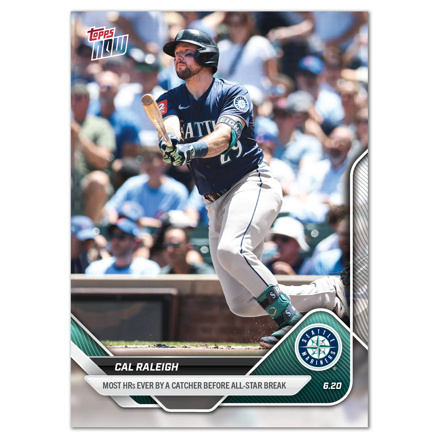 Cal Raleigh - 2025 MLB Topps NOW® - Card 325 - LOOK FOR AUTOS