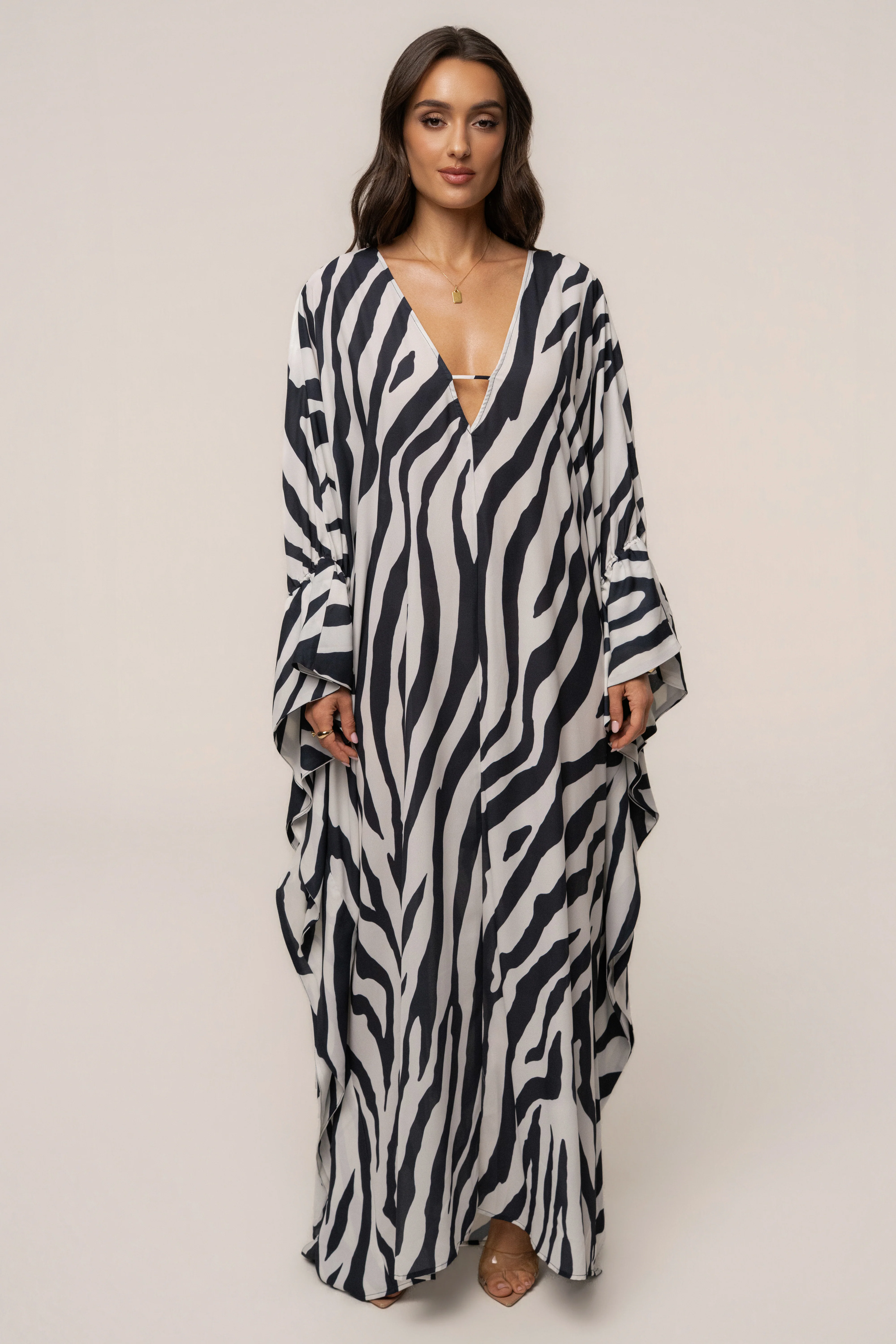 Navy Zebra Sienna Sheer Cover Up