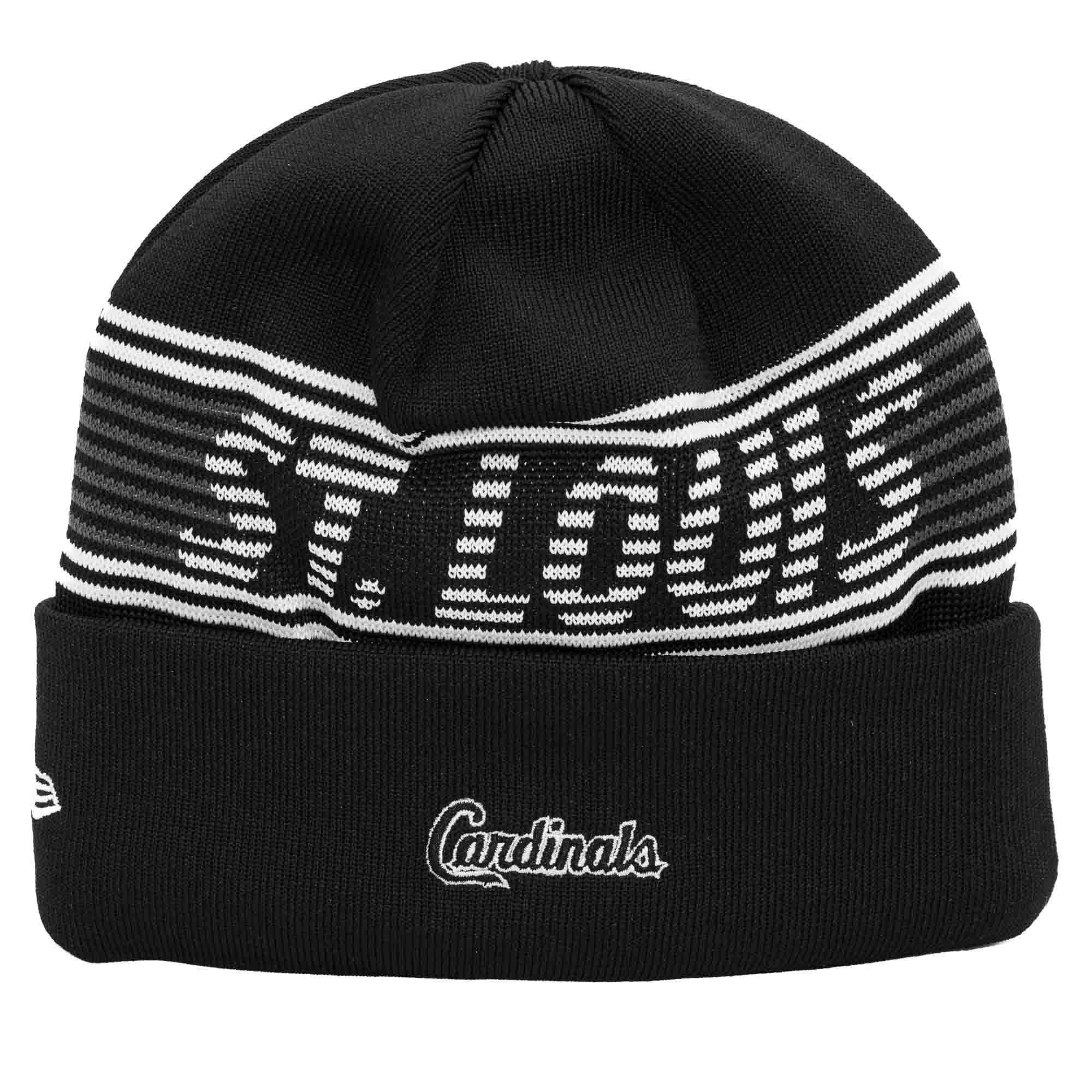 St. Louis Cardinals Black Colorway 2024 MLB Clubhouse New Era Beanie Knit