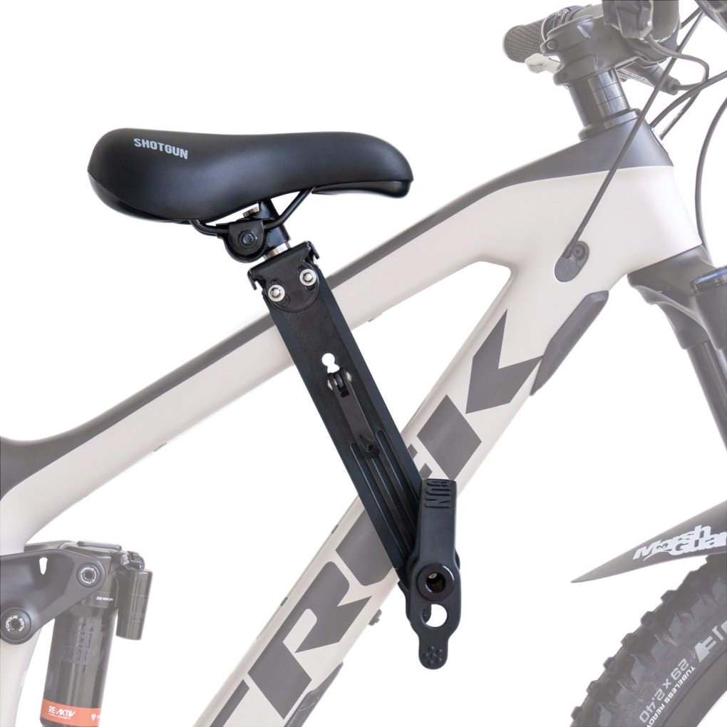 Kids Ride Shotgun Front Mounted MTB Child Bike Seat - black