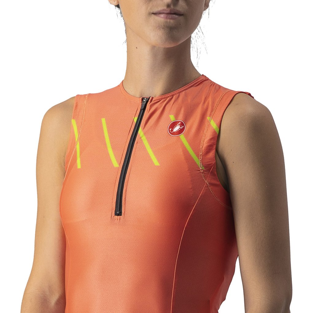Castelli Free 2 W Tri Singlet Women - coral flash 583
