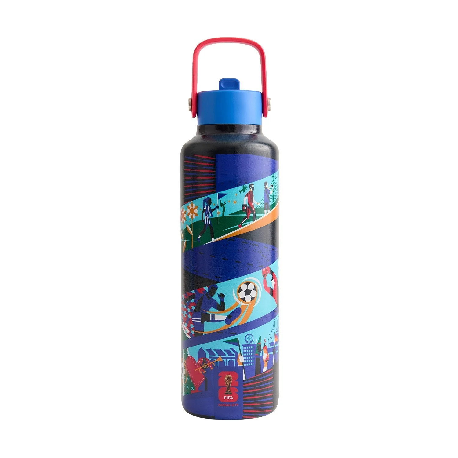 2026 Soccer Fan Collection Kansas City Poster Water Bottle