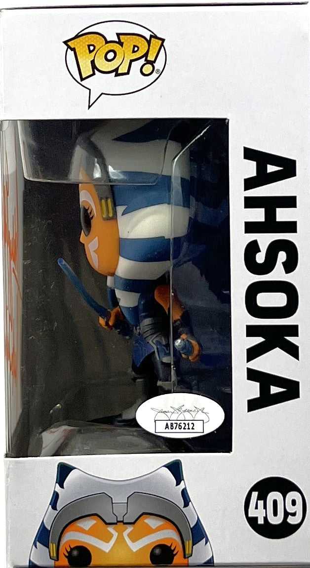 Ashley Eckstein Autographed Star Wars Ahsoka Funko POP #409 JSA - White