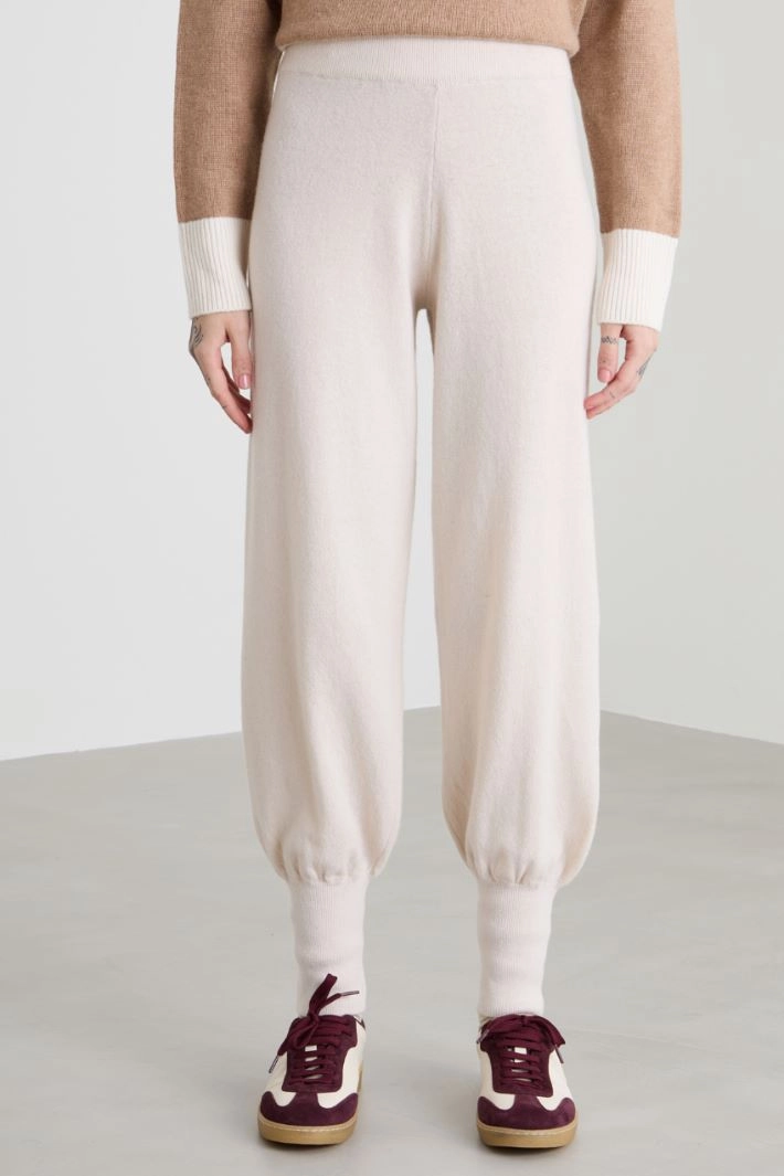 Knitted trousers - IVORY