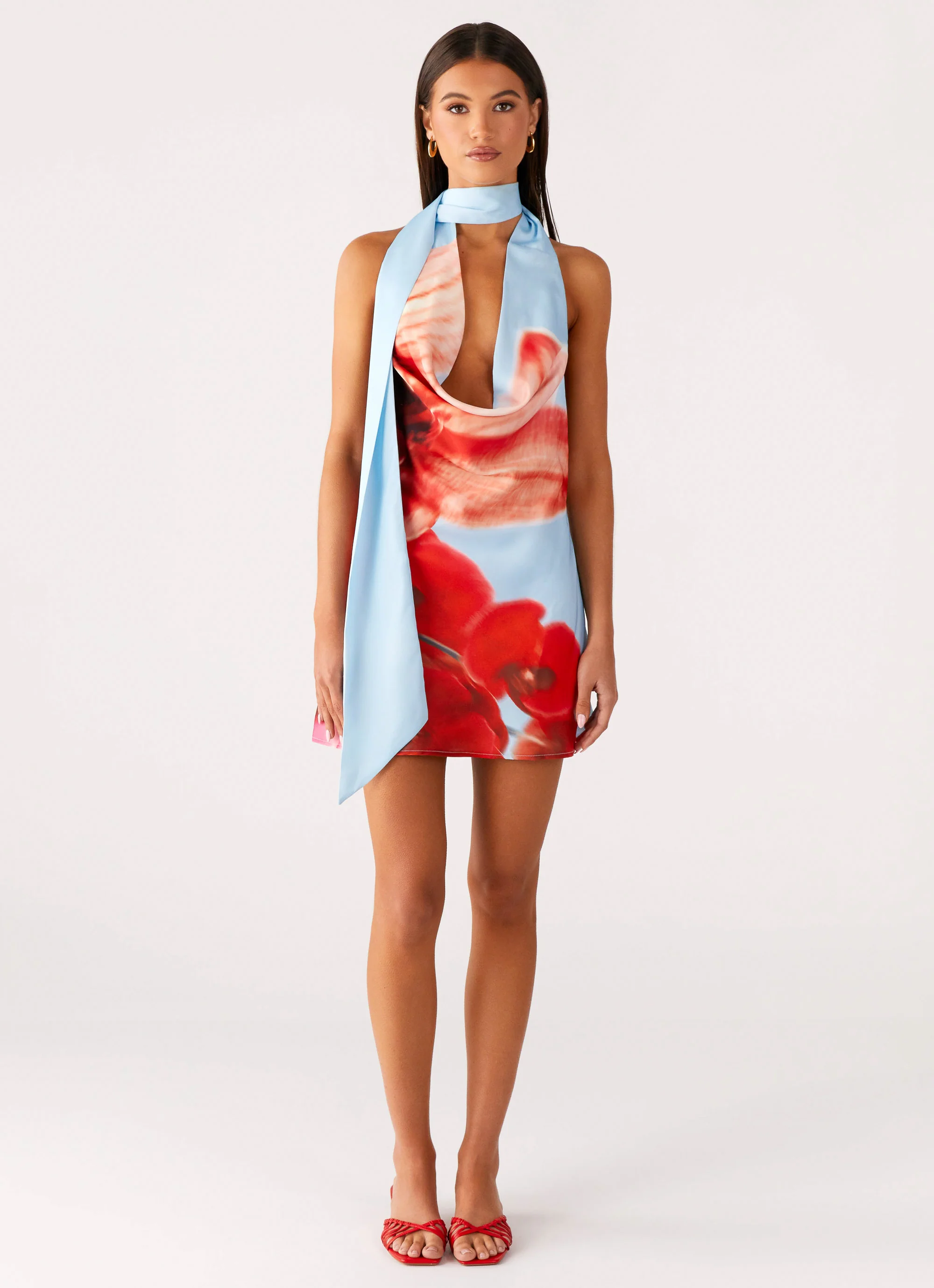 Heidi Mini Dress - Turquoise Bloom