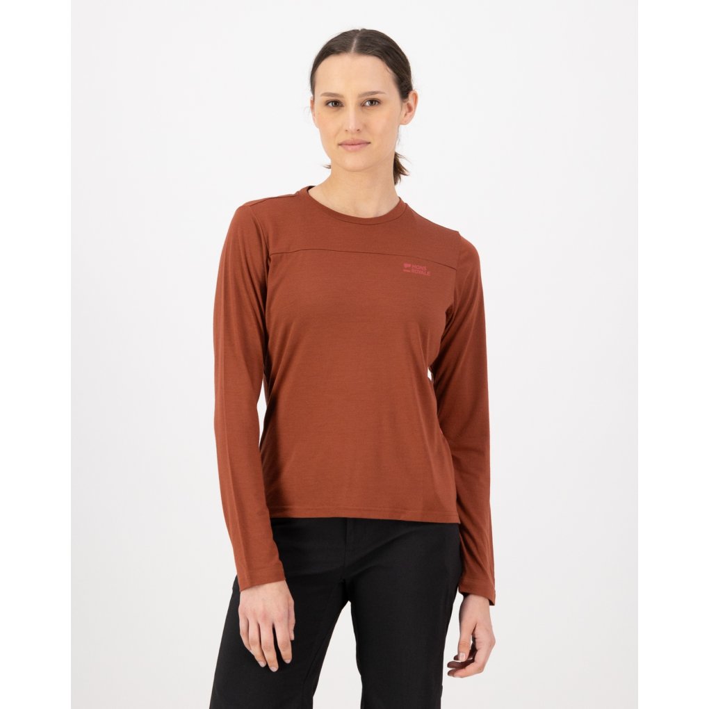 Mons Royale Diversion Merino Bike Long Sleeve Jersey Women - sienna