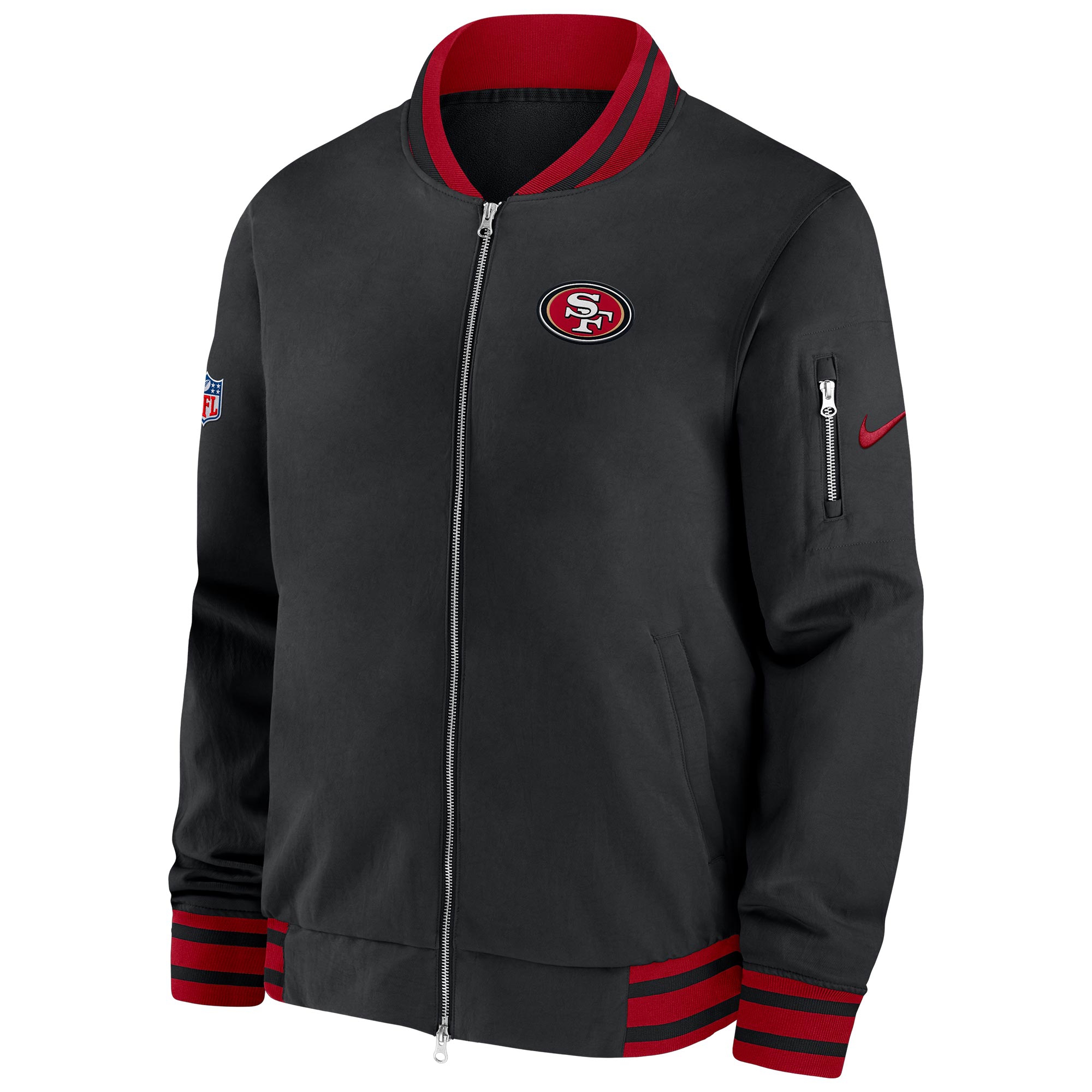 San Francisco 49ers NFL Sideline Nike Coach Bomber Jacket