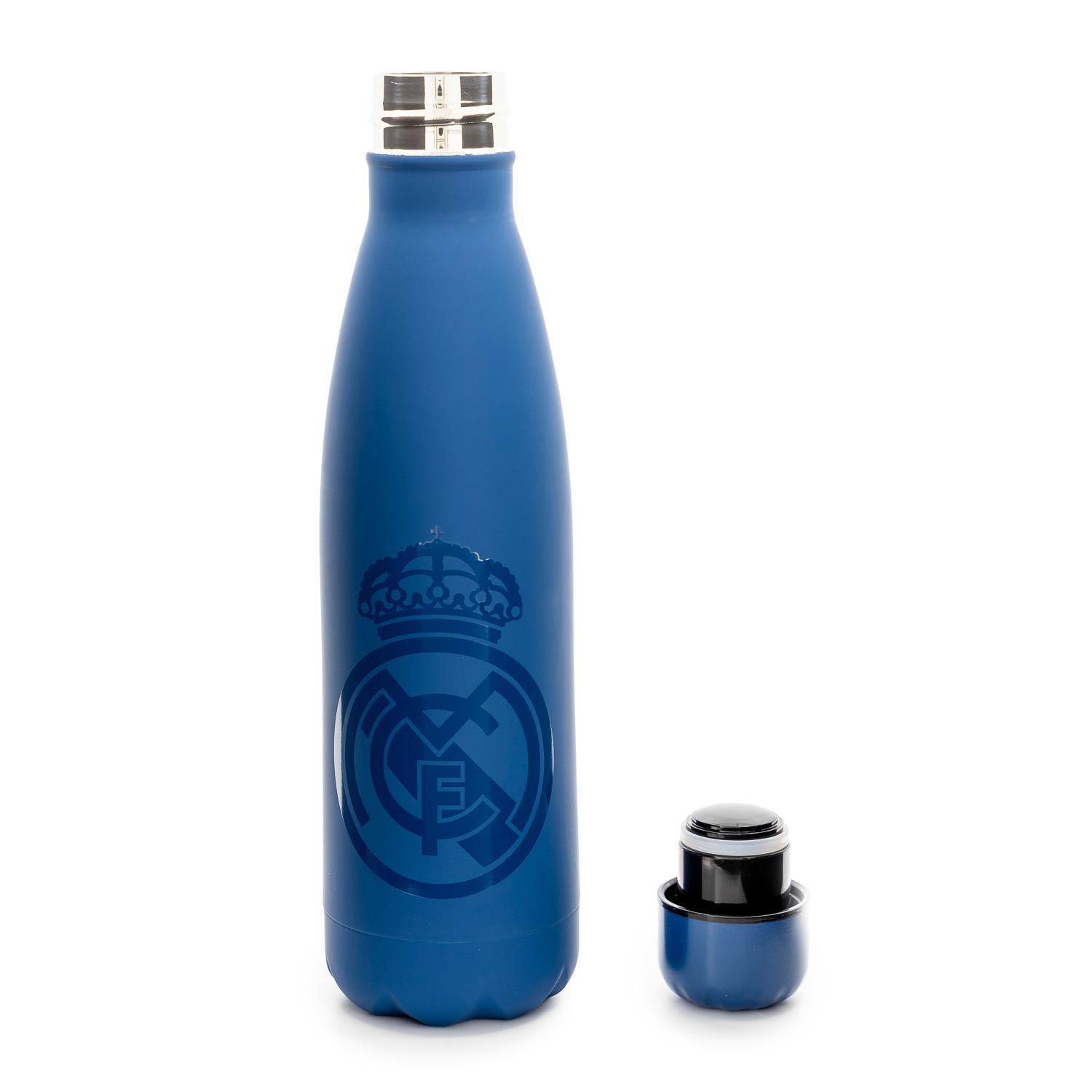Steel 500ml Rubberized Bottle Blue Real Madrid