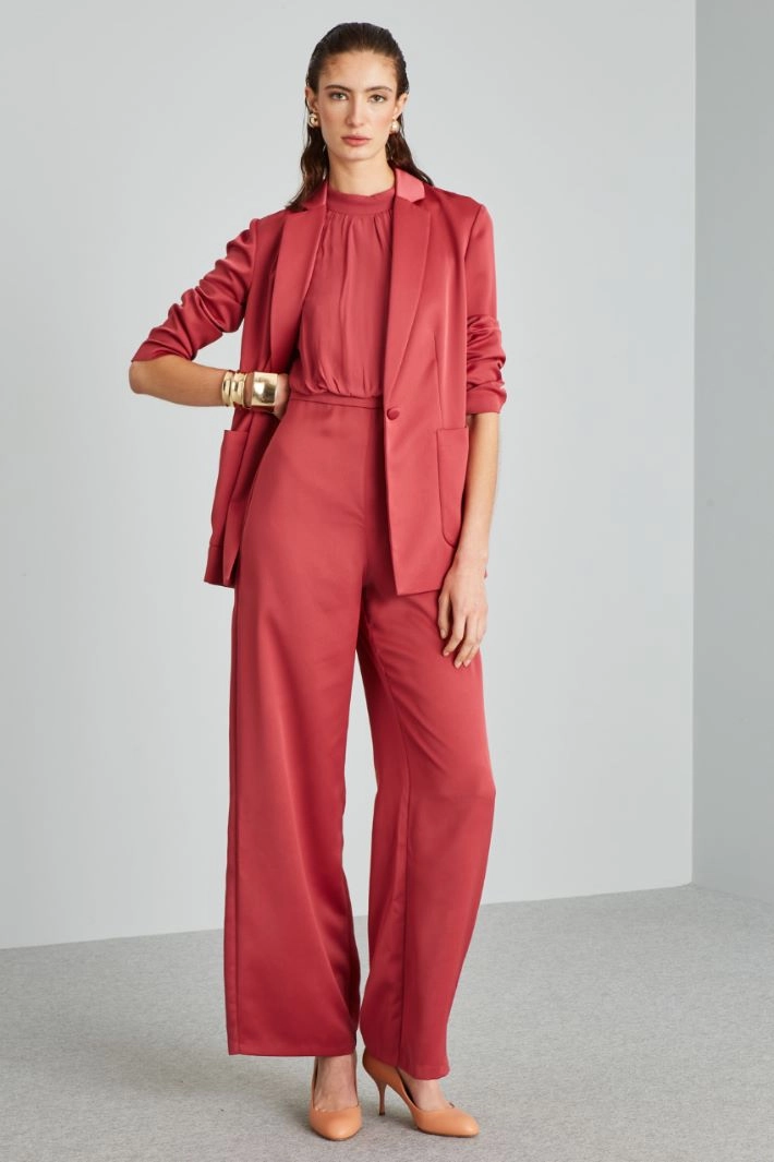 Envers-satin blazer - STRAWBERRY