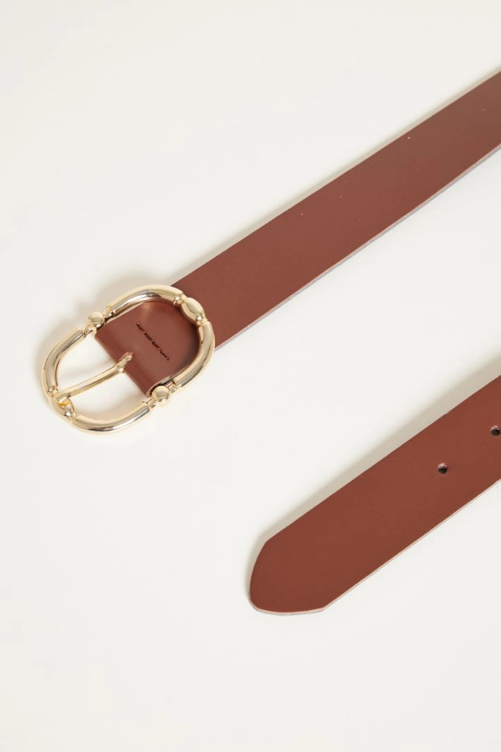 Leather belt - BROWN