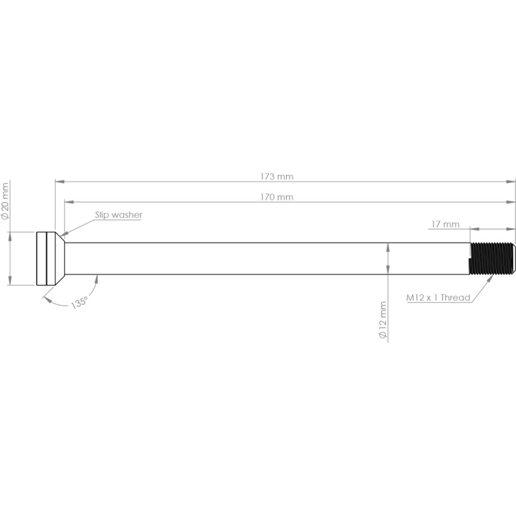 Burgtec Thru Axle - rear | 12x148mm Boost | 173mm | for Canyon - burgtec black