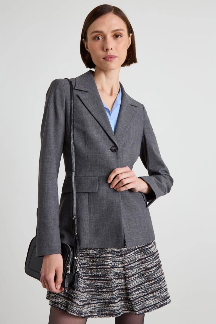 Canvas blazer - DARK GREY