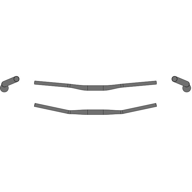 Ergotec Low Riser Bar 31.8 MTB Handlebar - Safety Level 6+ - matt black
