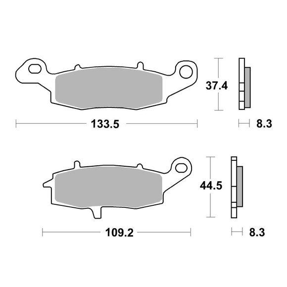 SBS 704HF Organic Front/Rear Brake Pads (Depending on Model)Ref: 704HF / 704000