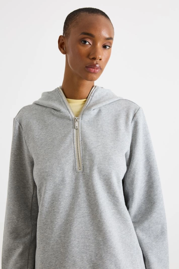 Zip-through hoodie - GREY