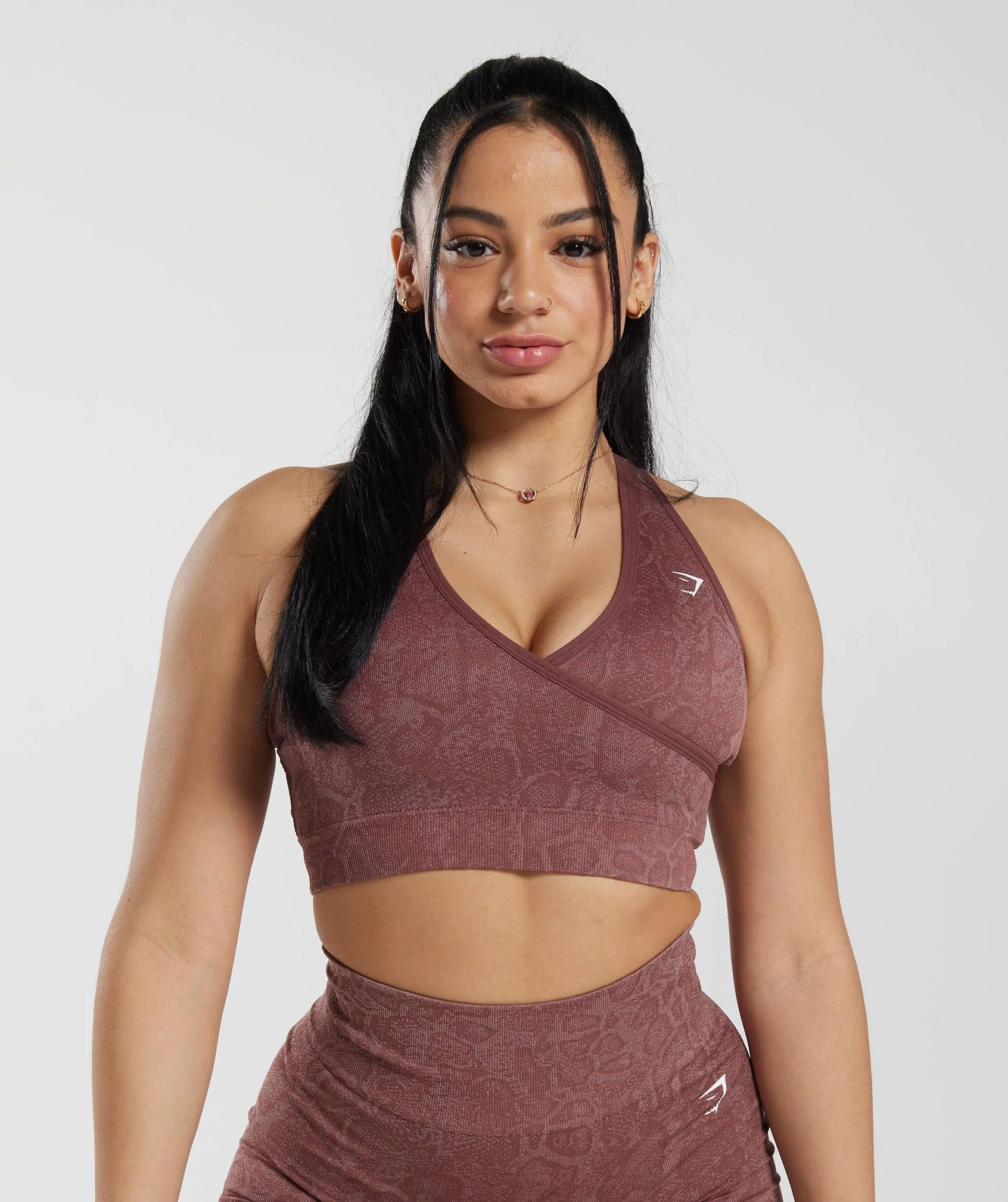 Adapt Animal Seamless Sports Bra Modern Blush Pink/Magenta Brown