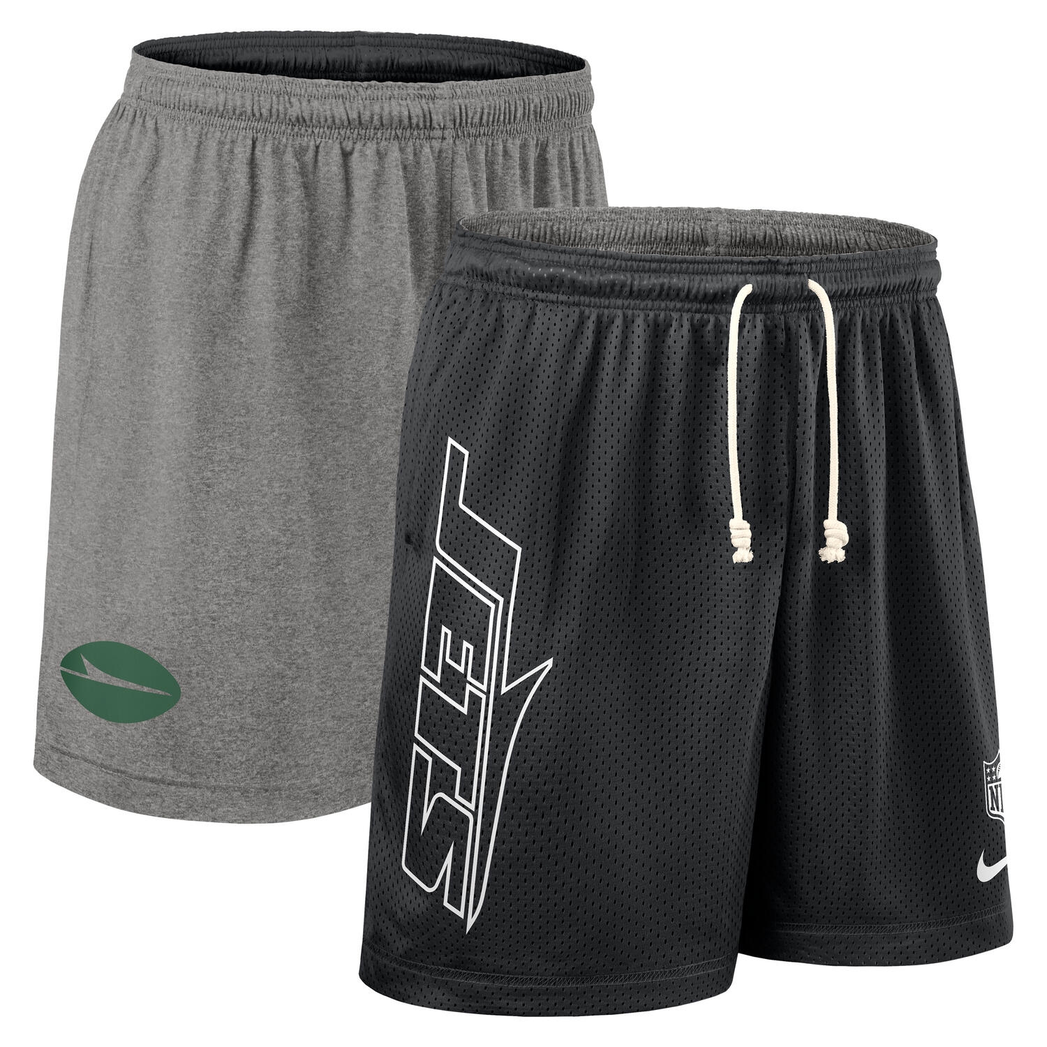 New York Jets 2025 NFL Sideline Reversible Mesh Nike Dri-FIT Shorts Black