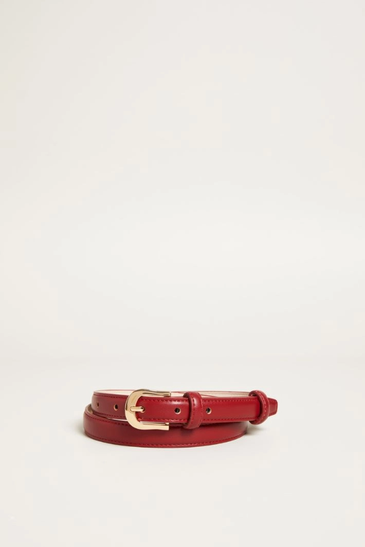 Thin coated belt - RED
