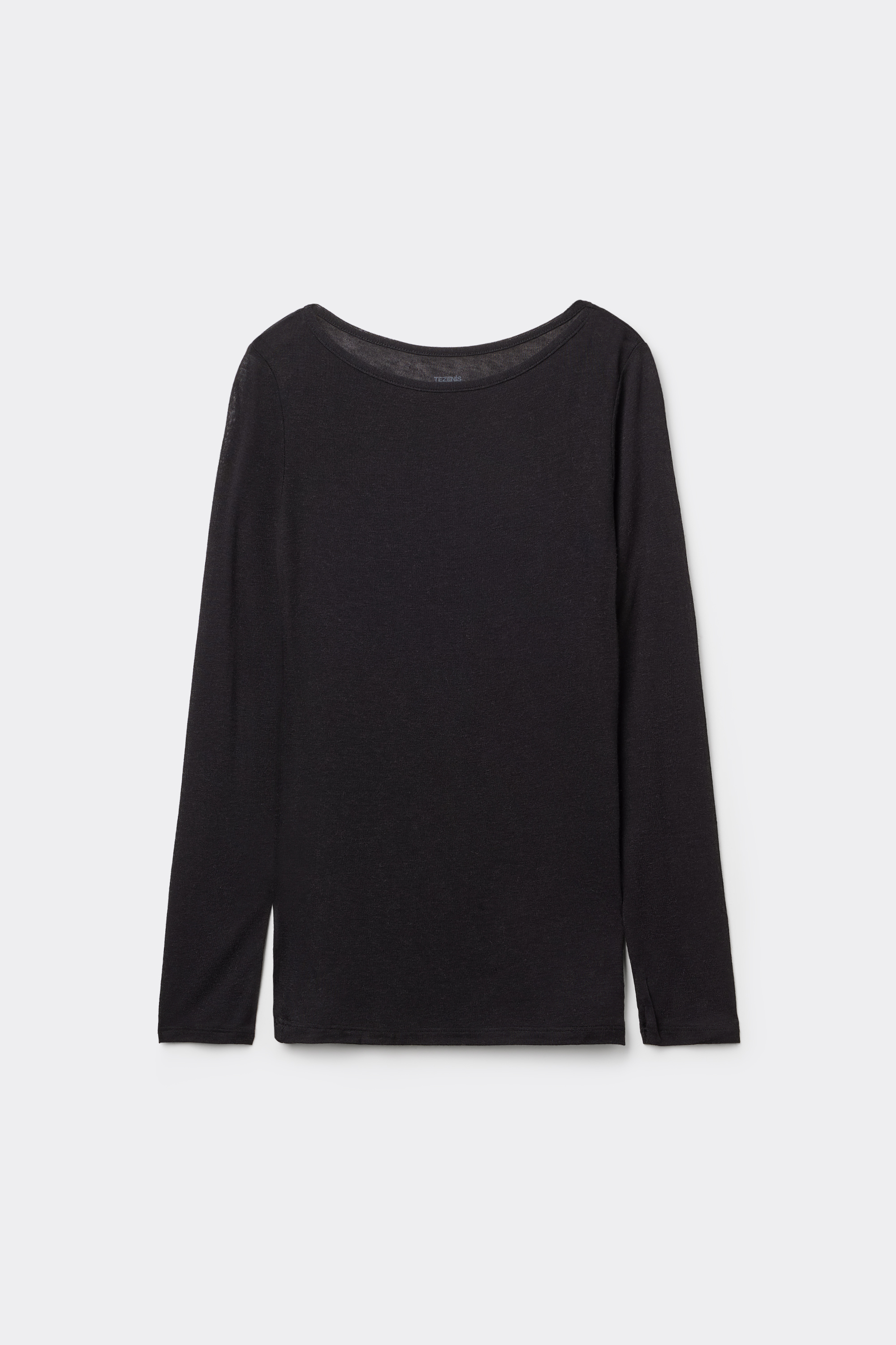 Lightweight Boat Neck Top with Merino Wool