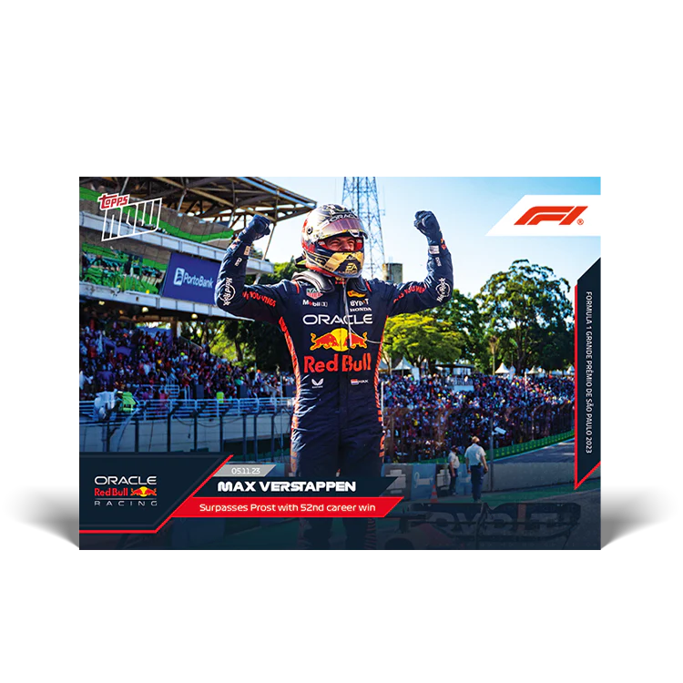 Topps UK - Max Verstappen - Surpasses Prost with 52nd career win - F1 TOPPS NOW® Card #65
