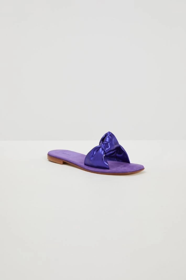 Knot-detailed slippers - VIOLET