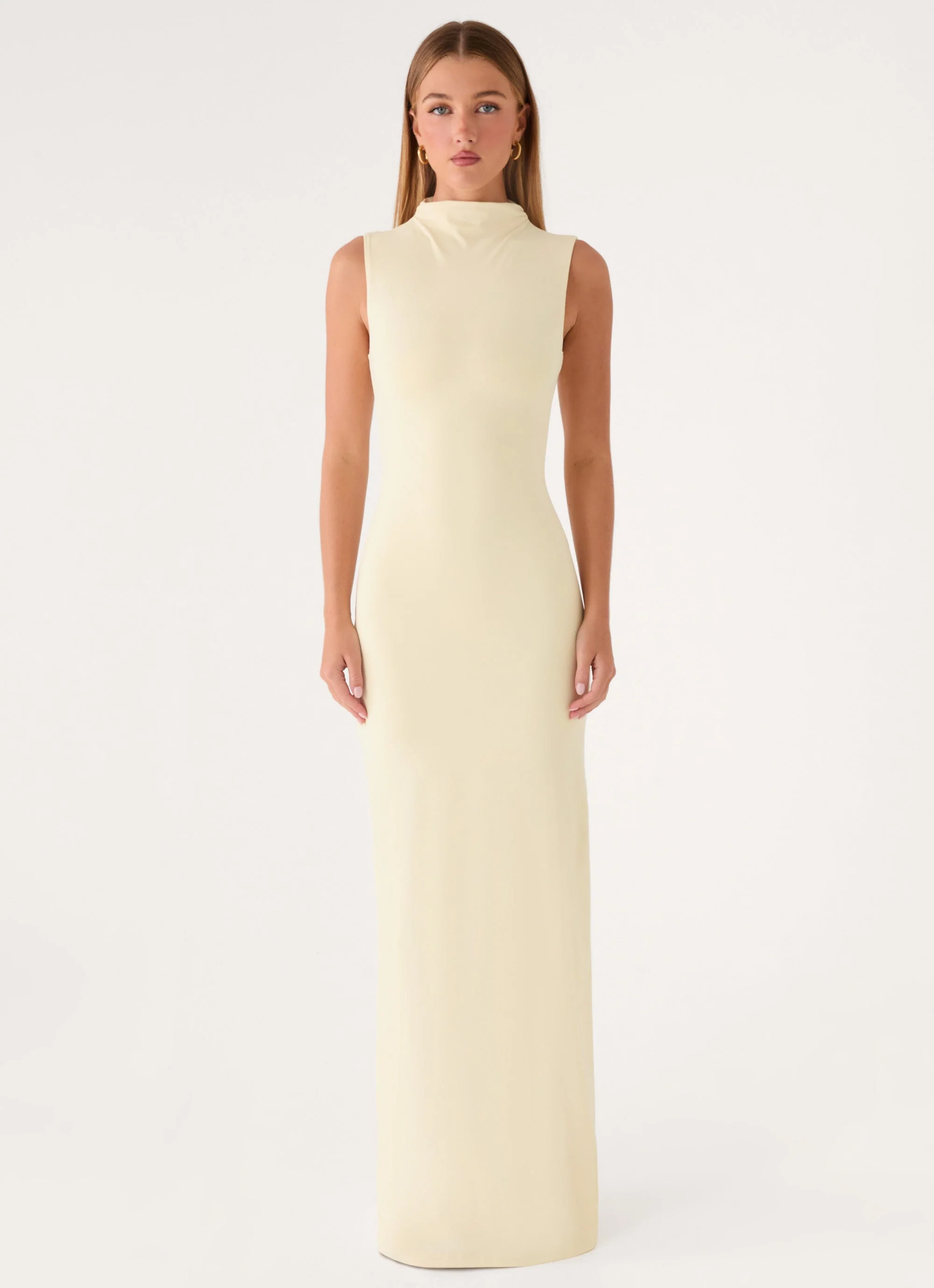 On My Time Maxi Dress - Baby Yellow