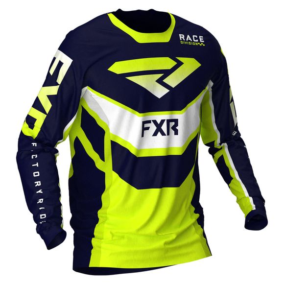 FXR PODIUM NAVY/HI VIS/WHITE 2021 cross jersey - Blue / YellowRef: FXR0025