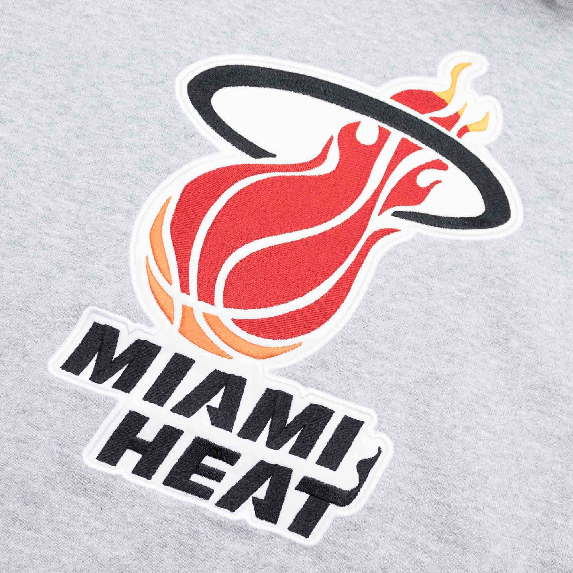 Miami Heat Pinnacle Mitchell & Ness NBA Heavyweight Fleece Hoodie