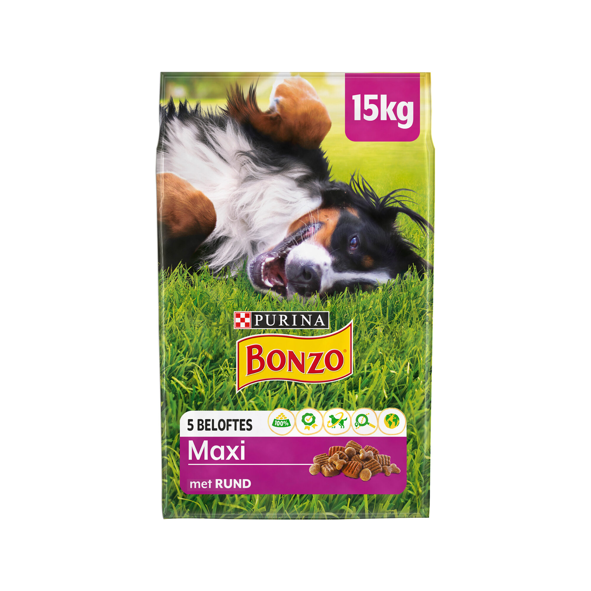Bonzo Maxi Dog Food - Beef - 15 kg