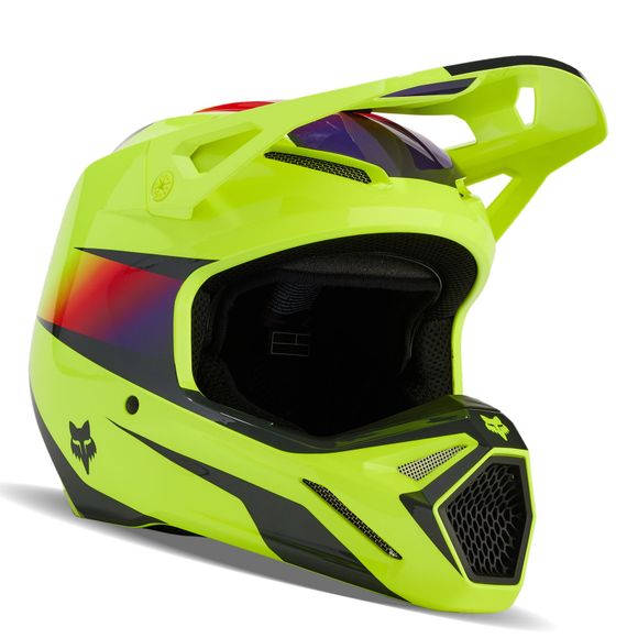 Fox V1 cross Helmet - FLORA 2024 - YellowRef: Fx4084-C6359