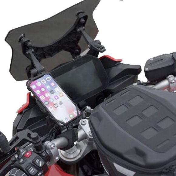SW-MOTECH universal Smartphone holder with T LOCK Smartphone. For handlebars or rearview mirror Universal - BlackRef: swm0037 / gps.00.308.35600