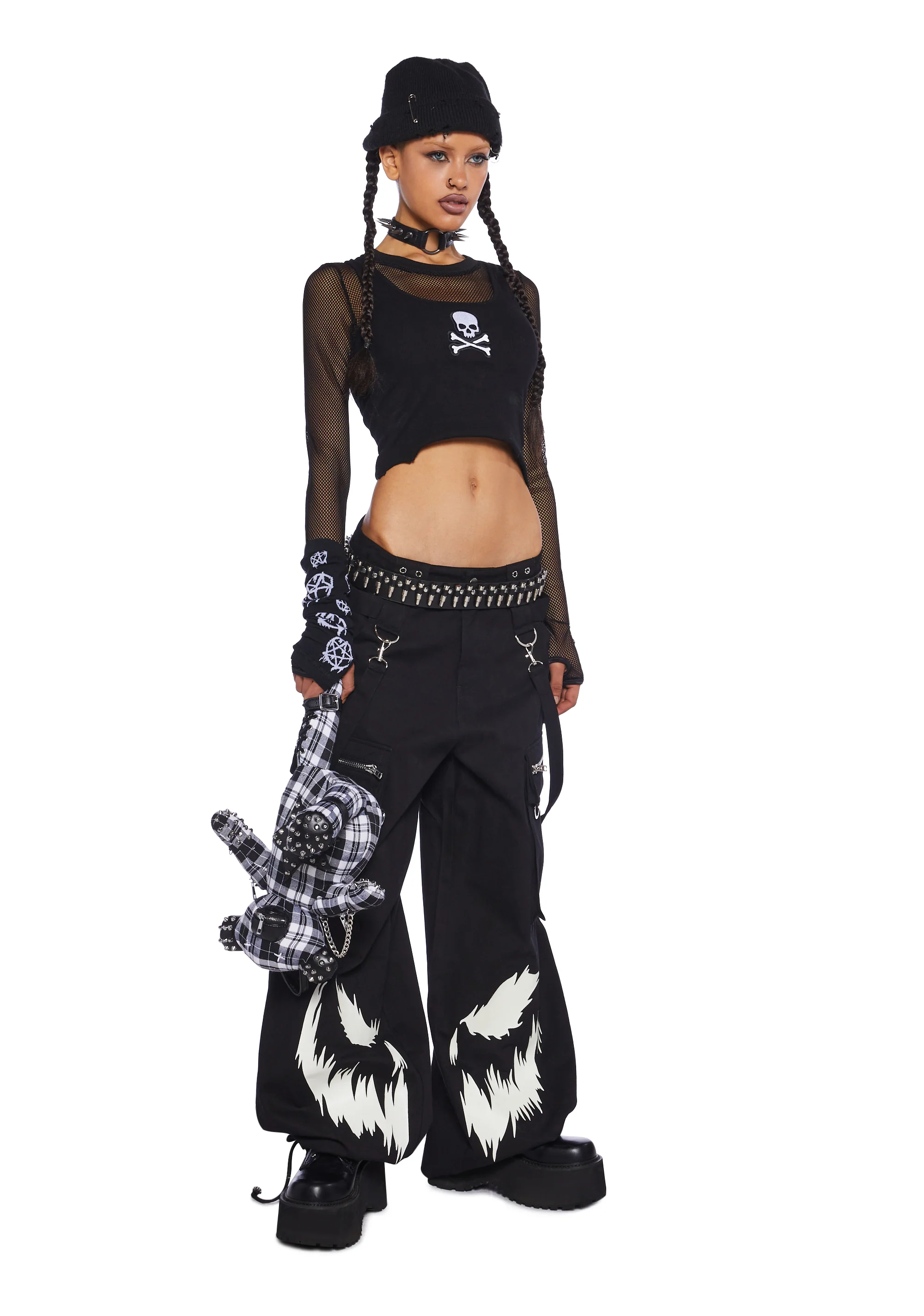 Ghoulish Glow In The Dark Wide Leg Pants