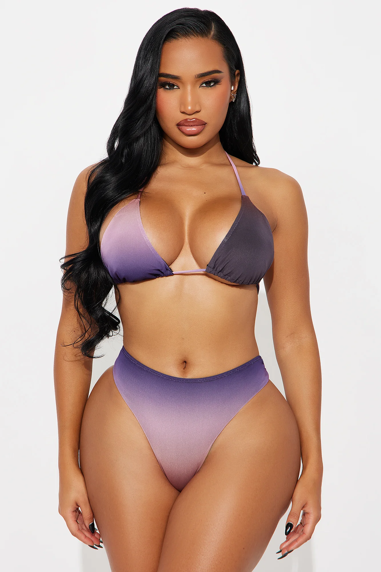 Summers In Tulum Mesh 3 Piece Sunsuit Set - Purple