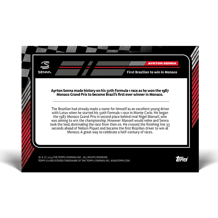 Topps UK - The Story of Senna - Card #12