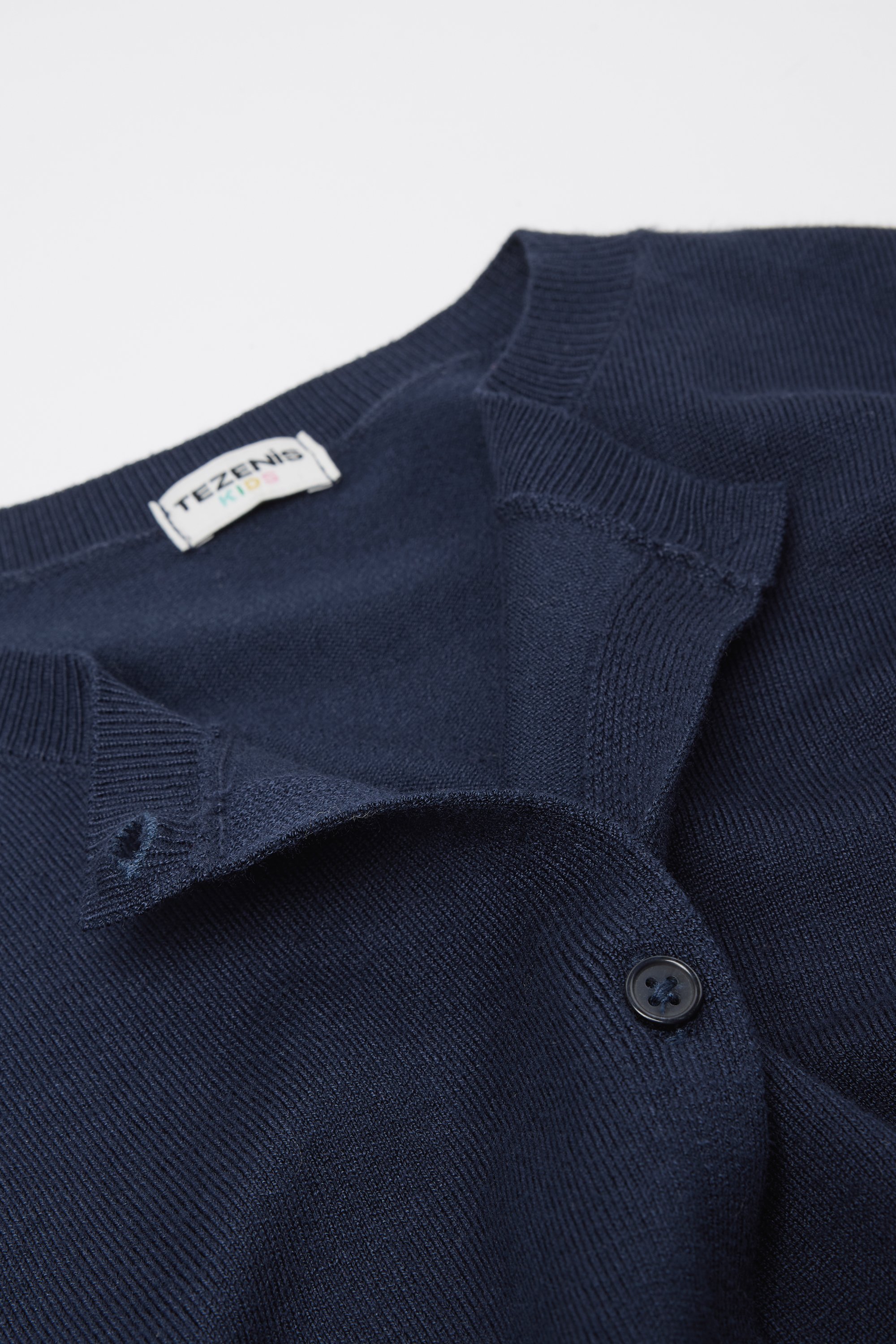 Girls’ Round Neck Cardigan with Buttons