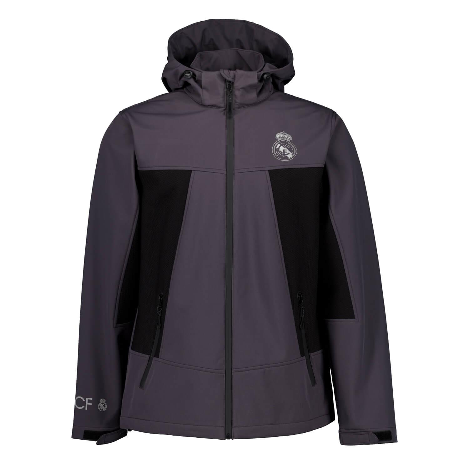 Mens Outerwear Softshell Jacket Dark Grey Real Madrid
