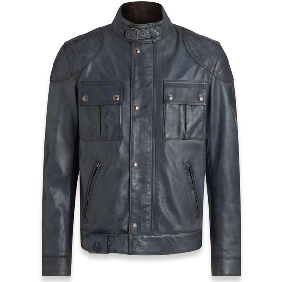 Belstaff BROOKLANDS Motorcycle Jacket - BlueRef: BT0070