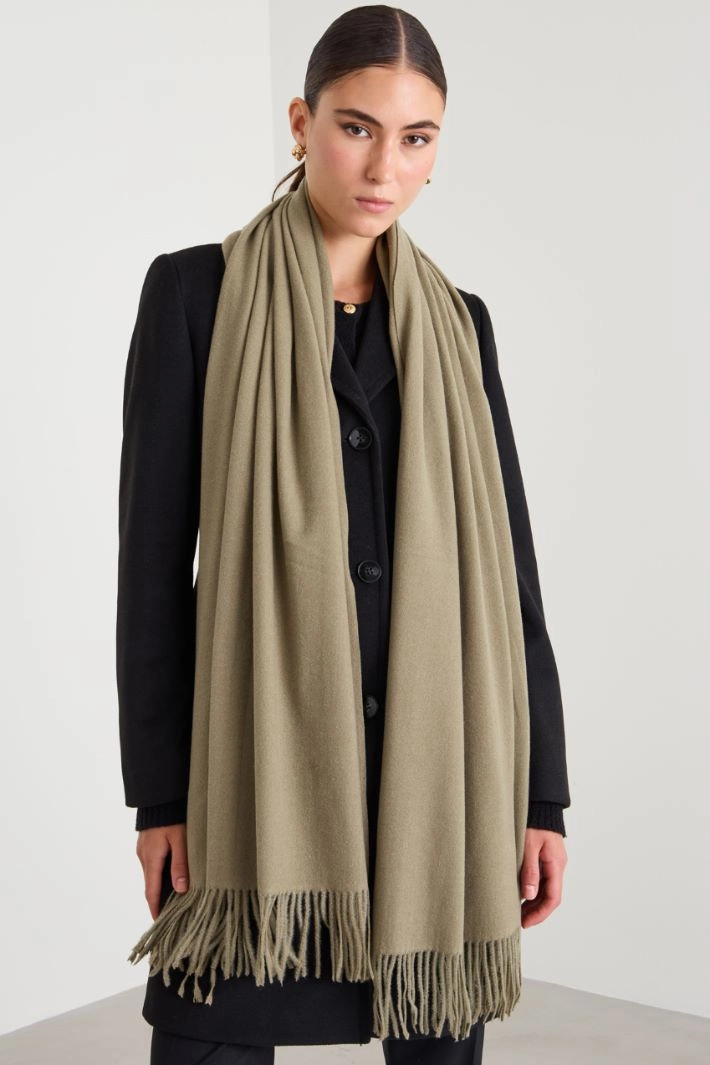 Light cloth scarf - KHAKI GREEN