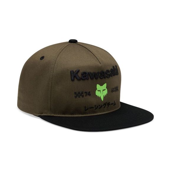 Fox Kawasaki Snapback Hat Cap - Brown / GreenRef: FX6398
