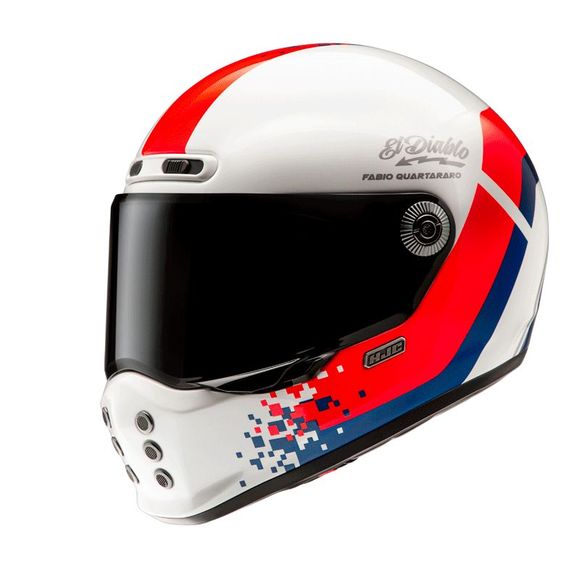 HJC V10 Full Face Helmet - FQ20 RETRO - Blue / RedRef: HJ1180