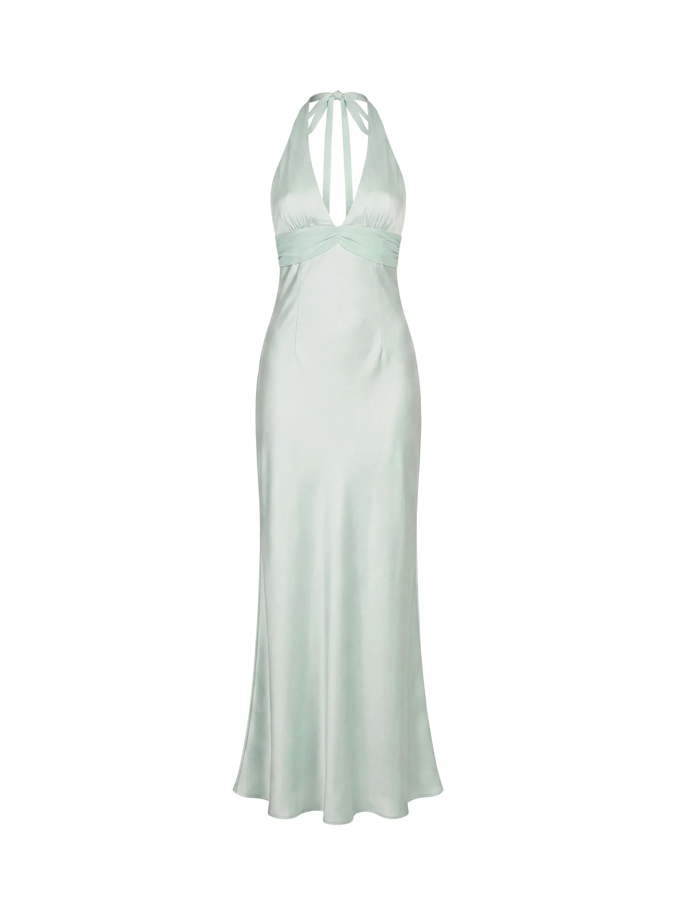 Odyssa Halter Maxi Dress Mint Green