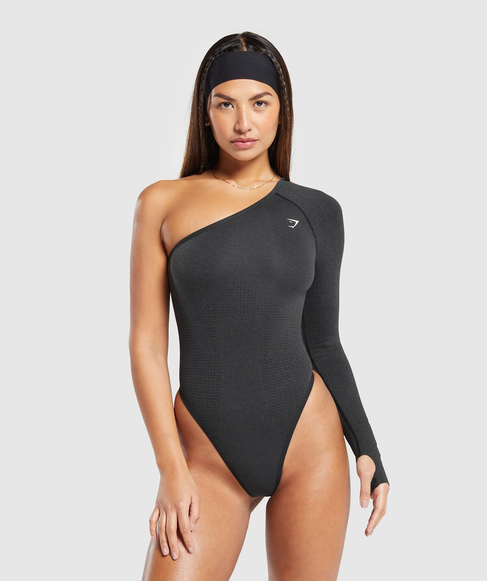 Vital Seamless Bodysuit Black Marl