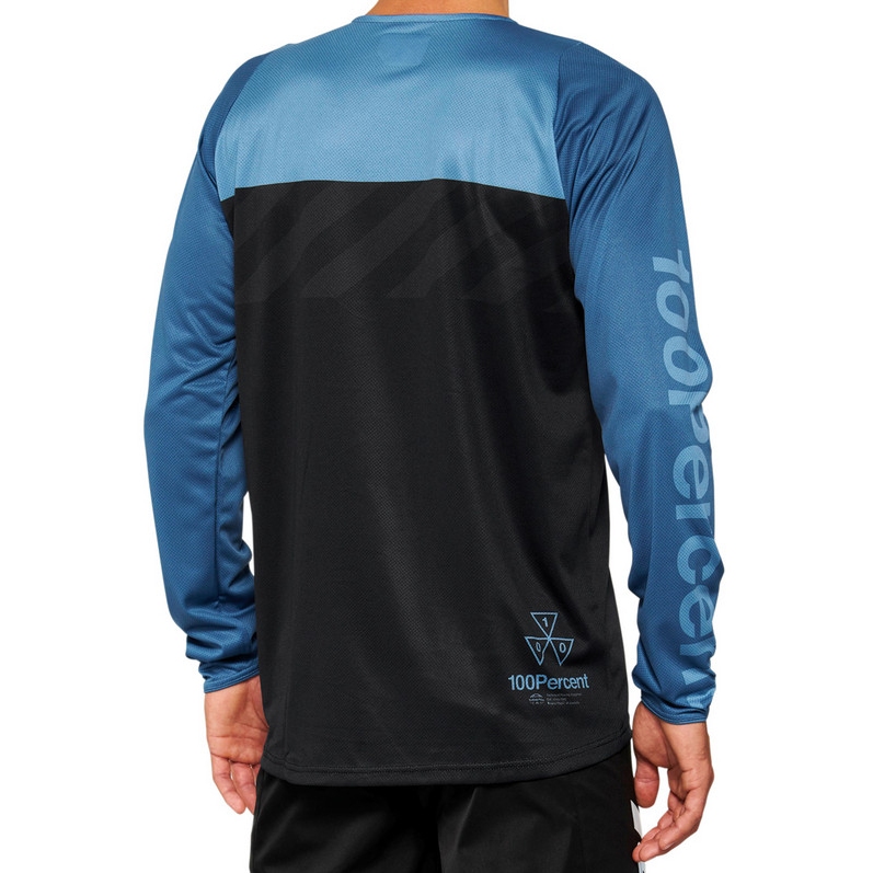 100% R-Core Long Sleeve Jersey Men - black/slate blue